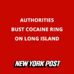 A red background with the words " new york post " written in white.