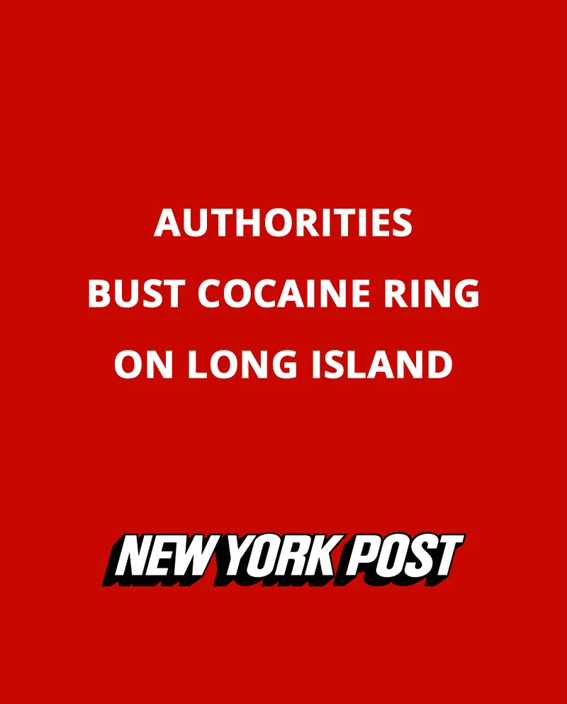 A red background with the words " new york post " written in white.