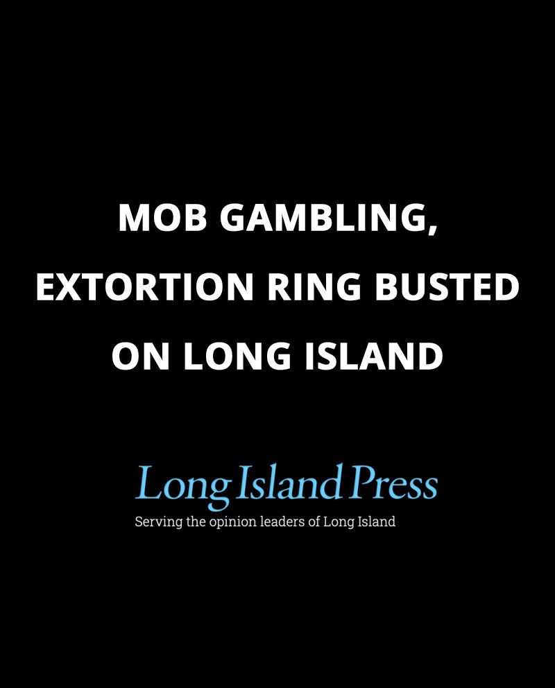 A black and white photo of the long island press.