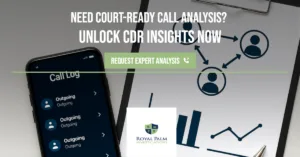 “Digital call detail record (CDR) analysis concept for attorneys and litigation support.”