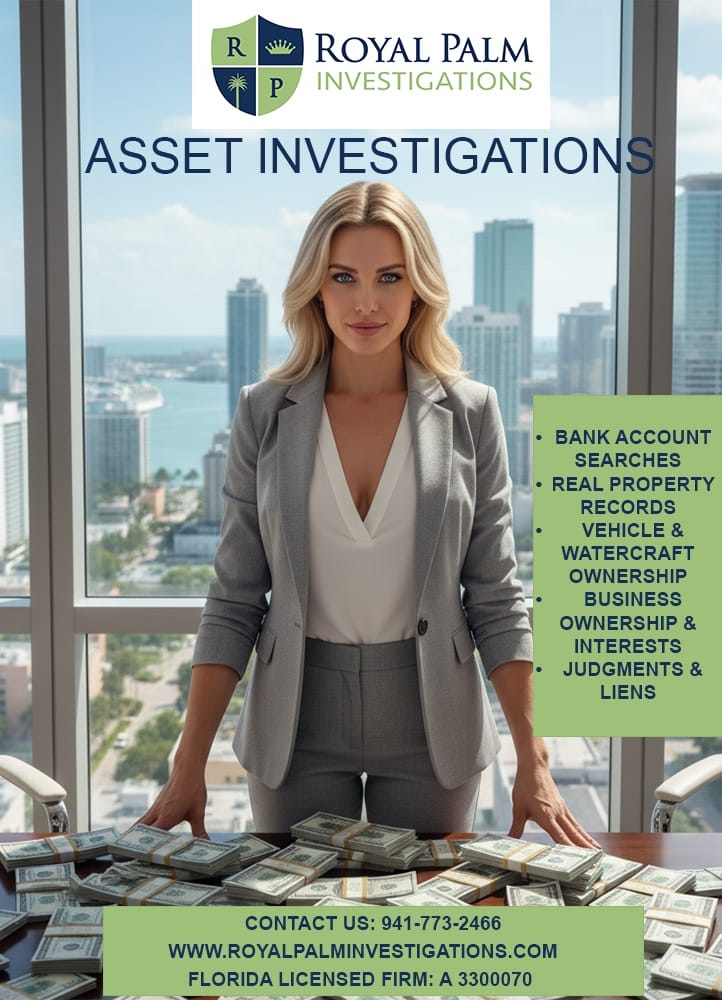 Asset search investigation in Florida