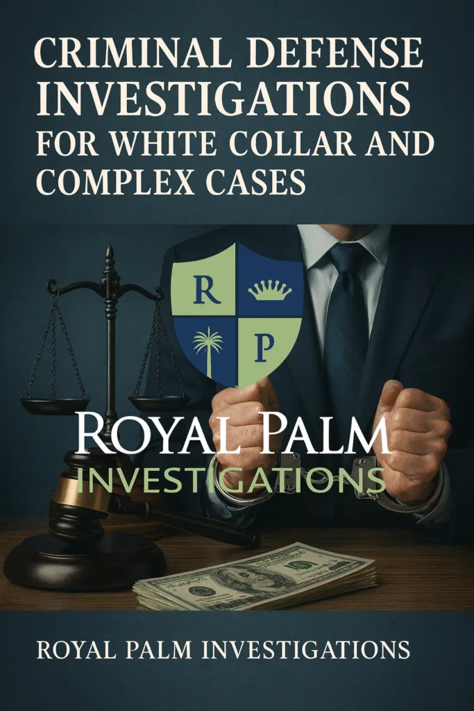 Investigator handling criminal defense investigations Florida
Private investigator reviewing wiretap evidence Florida case